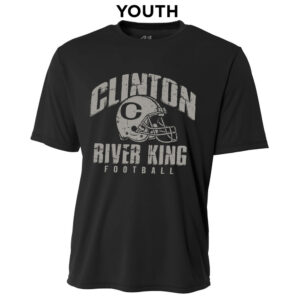 River King Football YOUTH Cooling Performance Tshirt-Black