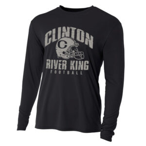 River King Football Adult Cooling Performance long sleeve Crew Tee-Black