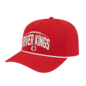 River King Football ICON performance rope golf cap-Red/White