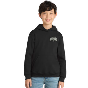 River King Football Youth Hooded Sweatshirt-Black (YM, YL, YXL)