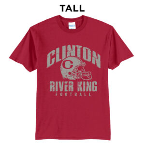 River King Football Tall Short Sleeve Tee-Red