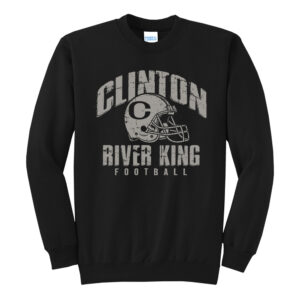 River King Football Unisex Core Fleece Crewneck Sweatshirt-Black