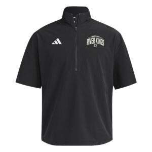 River King Football Adidas 1/4 Zip woven short sleeve Training Jacket – Black (medium)