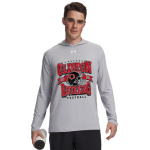 River King Football Under Armour Mens Team Vanish Performance Hoodie-Mod Grey