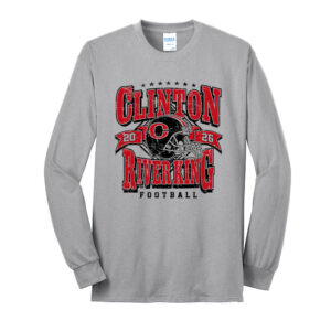 River King Football Unisex Cotton long Sleeve Tee-Ash