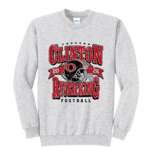 River King Football Unisex Fleece Crewneck Sweatshirt-Ash