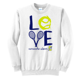 Storm Tennis Unisex Core Fleece Crewneck Sweatshirt – White