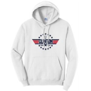 Clinton Running Club Unisex Fleece Hooded Sweatshirt-White