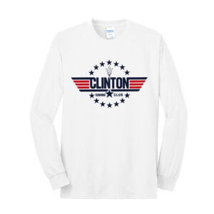 Clinton Running Club Unisex Cotton Long Sleeve Tee-white