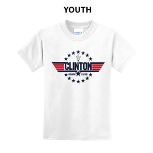 Clinton Running Club Youth Short Sleeve Tee-White