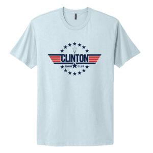 Clinton Running Club Next Level Apparel Premium Unisex combed ring spun cotton Cotton Tee-Light Blue