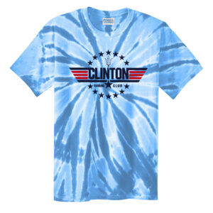 Clinton Running Club Unisex Essential Tie-Dye Tee-Light Blue