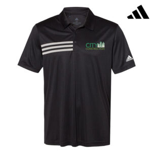 City Construction Adidas 3-Stipes chest polo Men-Black