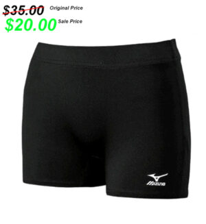 CPU VB Team Mizuno Flat Front Volleyball Shorts-BLACK (XS, M, L, XL, 2x)