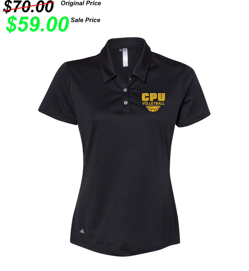 CPU VB Team Adidas Women's Performance Polo-Black