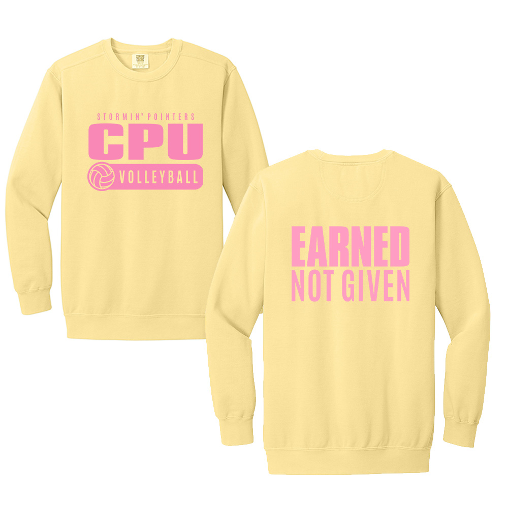 CPU VB Team Comfort Colors Garment-Dyed Fleece Crew Unisex-Butter