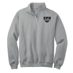 CPU VB Team Jerzees NuBlend 1/4 Zip Cadet Collar Adult Sweatshirt-Oxford