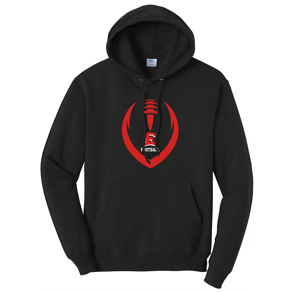 03. Des Moines East Football Core Fleece Hooded Sweatshirt - Black