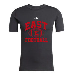 07. Des Moines East Football Adidas Compression Short Sleeve Tee – Black
