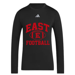 09. Des Moines East Football Adidas Techfit Long Sleeve Tee – Black
