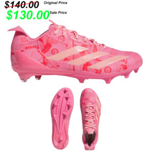 24. Adidas Adizero Electric II Currency Football Cleat – Pink