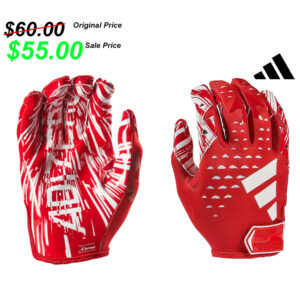 25. Adidas Adizero 5-Star 13.0 Football Gloves – Red