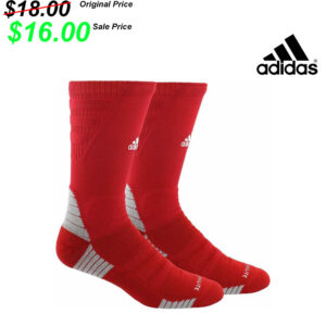 29. Adidas Alphaskin Max Cushioned Crew Sock – Power Red
