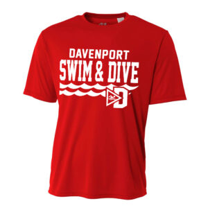 Davenport Swim Adult Cooling Performance Tshirt-Scarlet