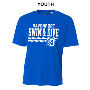 Davenport Swim YOUTH Cooling Performance Tshirt-Royal