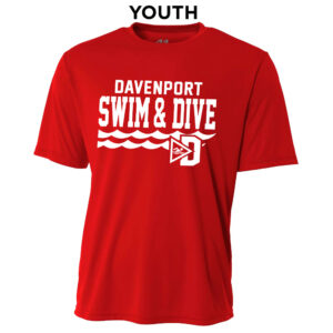 Davenport Swim YOUTH Cooling Performance Tshirt-Scarlet