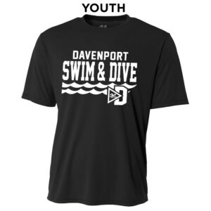 Davenport Swim YOUTH Cooling Performance Tshirt-Black