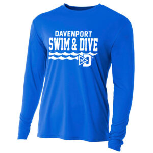 Davenport Swim Adult Cooling Performance long sleeve Crew Tee-Royal