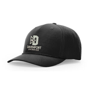 Davenport Swim Richardson Laser PERF Performance Rope Cap-Black