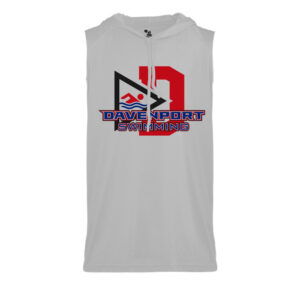 Davenport Swim Badger B-Core Sleeveless Hood Tee Men-Silver