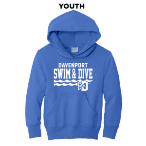 Davenport Swim Youth Hooded Sweatshirt-Royal