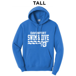 Davenport Swim Tall Fleece Hooded Sweatshirt-Royal