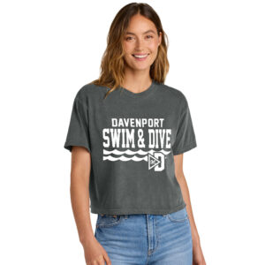 Davenport Swim Comfort Colors Women’s Heaveweight Boxy Fit Slightly Cropped T-Shirt-Pepper