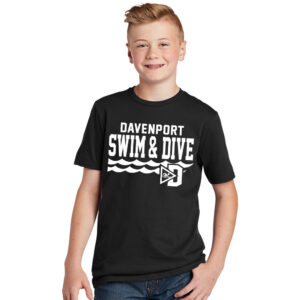 Davenport Swim Youth Premium Short Sleeve Tee-Black