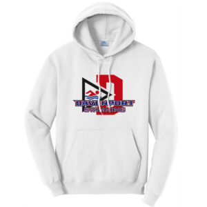 Davenport Swim Unisex Fleece Hooded Sweatshirt-White
