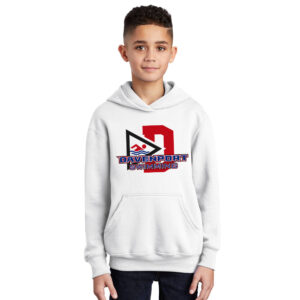 Davenport Swim Youth Fleece Hooded Sweatshirt-White