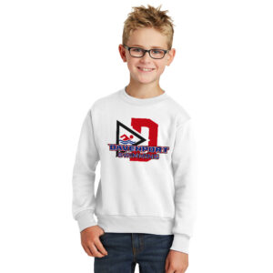 Davenport Swim Youth Fleece Crewneck Sweatshirt-White