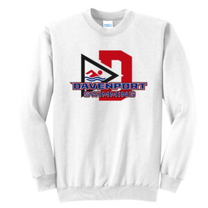 Davenport Swim Unisex Core Fleece Crewneck Sweatshirt-White