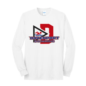 Davenport Swim Unisex Cotton Long Sleeve Tee-White