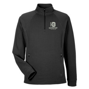 Davenport Swim North End Men’s Rhythm Waffle Quarter-Zip Pullover-Black