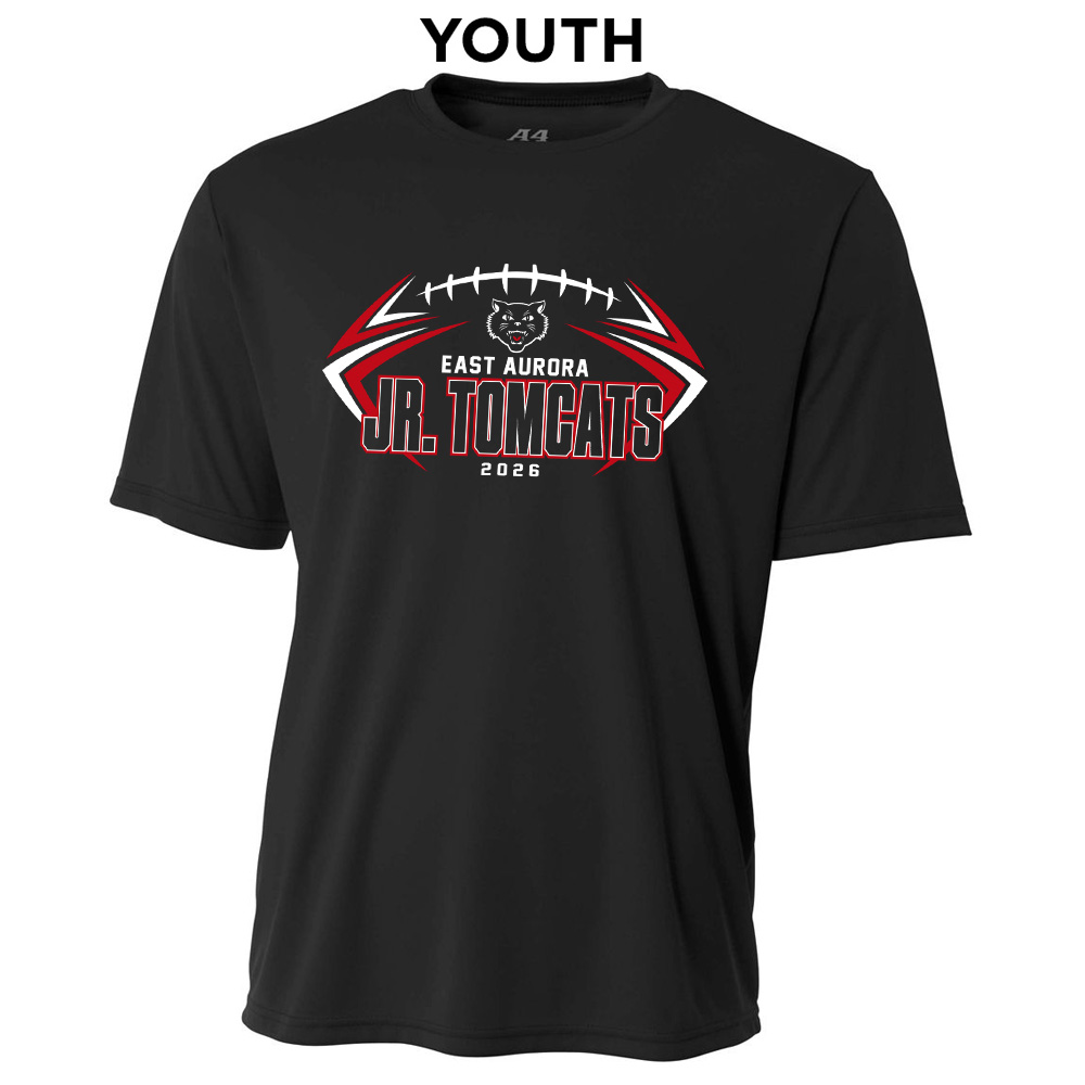 EA Jr Football YOUTH Cooling Performance Tshirt-Black