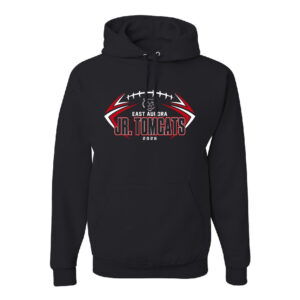 EA Jr Football Unisex Fleece Hooded Sweatshirt-Black Heather