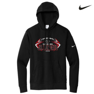 EA Jr Football Men Nike Club Fleece Sleeve Swoosh Pullover Hoodie-Black
