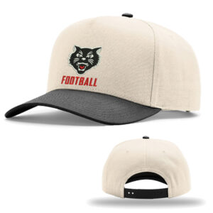 EA Jr Football Richardson Full Fabric 5 Panel Champ Cap-Cream Black