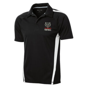 EA Jr Football Sport-Tek Men – PosiCharge Micro-Mesh Colorblock Polo-Black/White