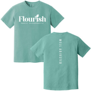 Flourish Unisex Comfort Colors Pigment Dyed Short Sleeve Shirt-Sea Foam